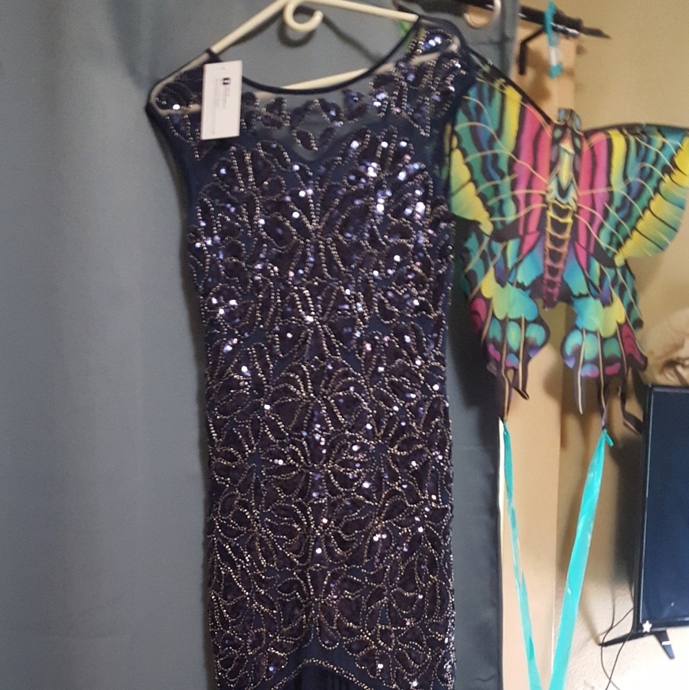 Nwt beaded full length dress Personal surprise gif